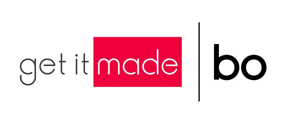 Get It Made logo with black and red text on white background