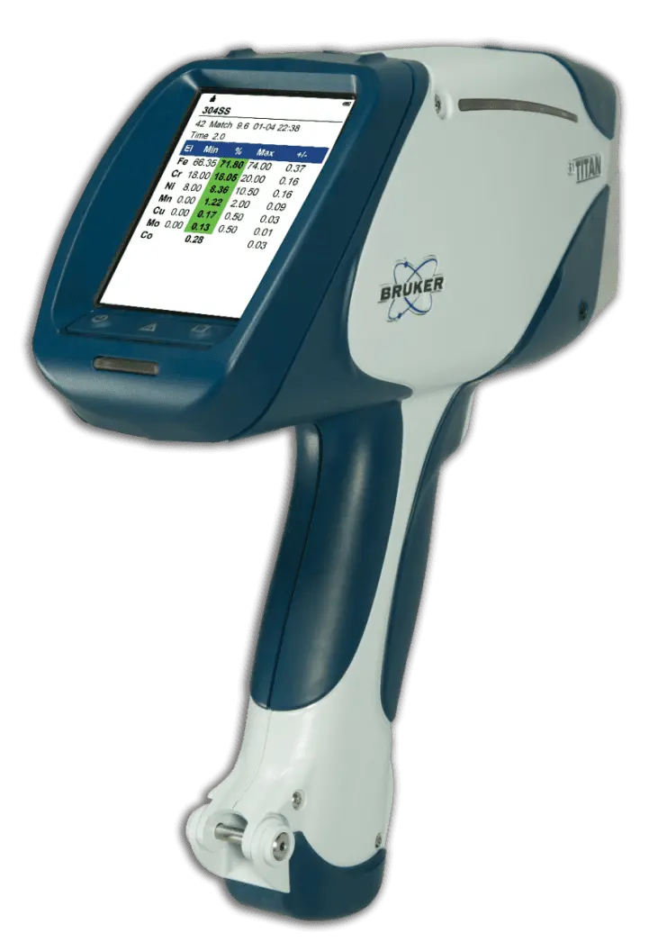 A blue and white hair dryer with a screen on it