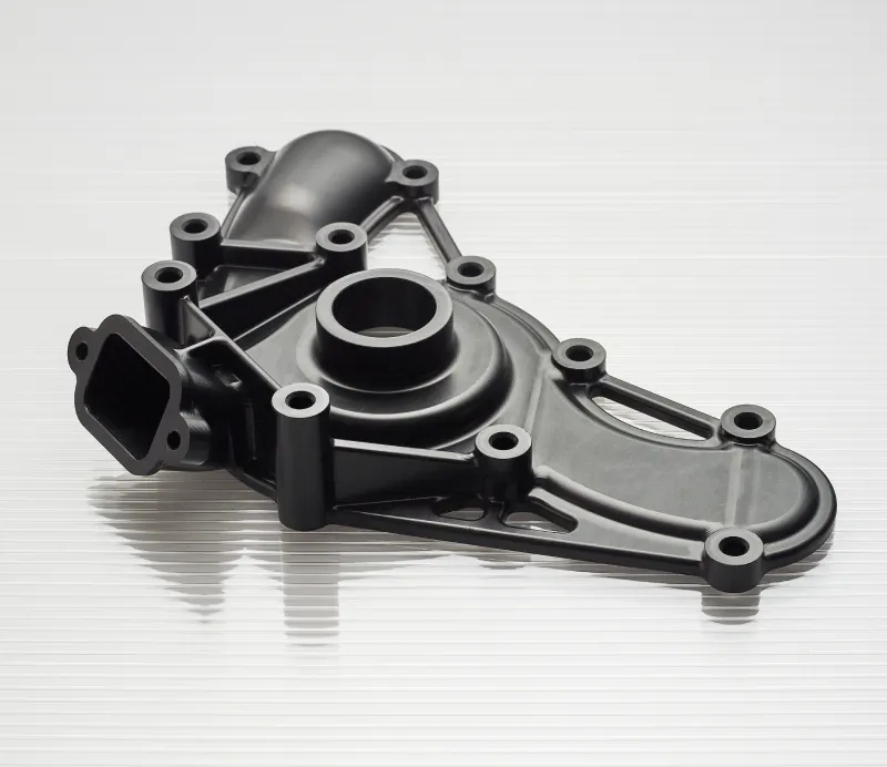 Precision machined metal cube with multiple threaded cylindrical holes