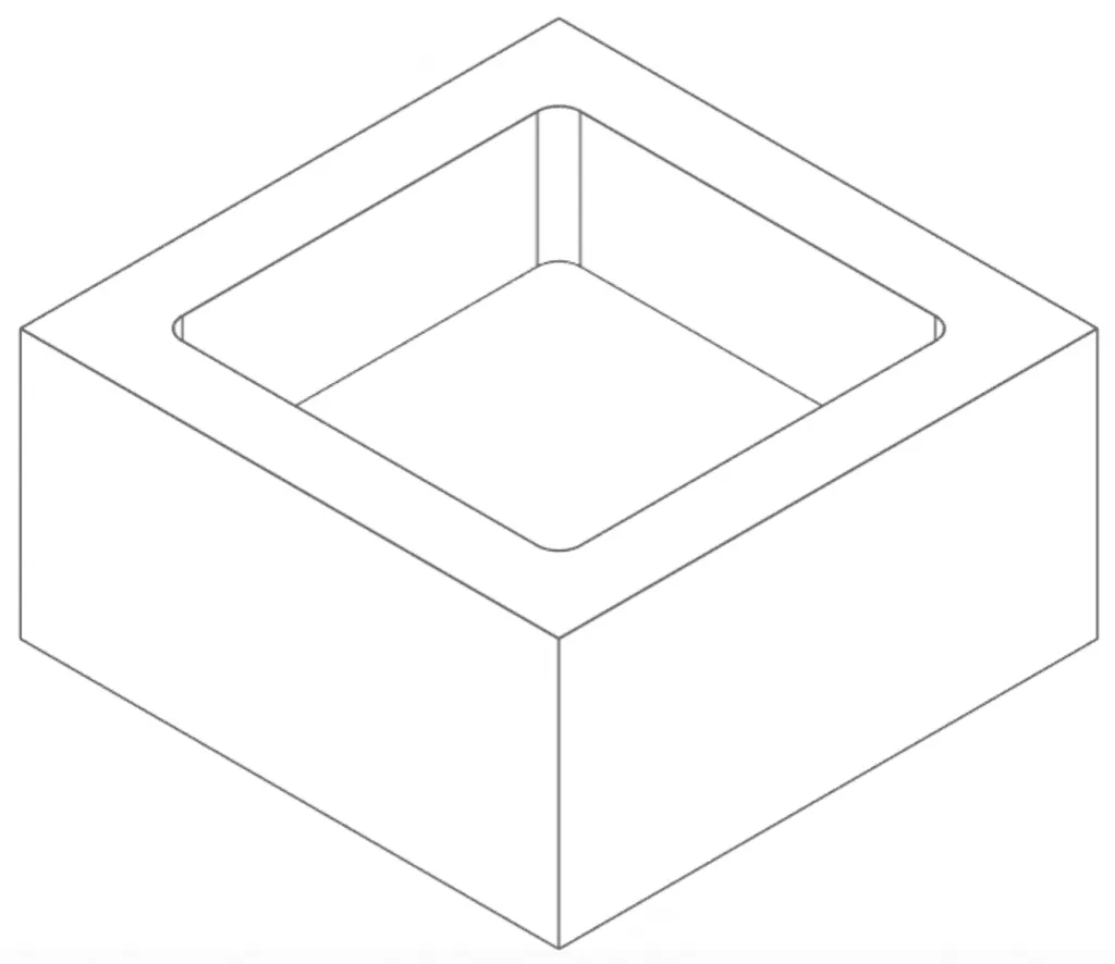CNC part rounded corners