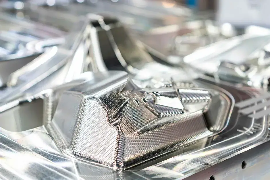 A close up of a metal object on a table