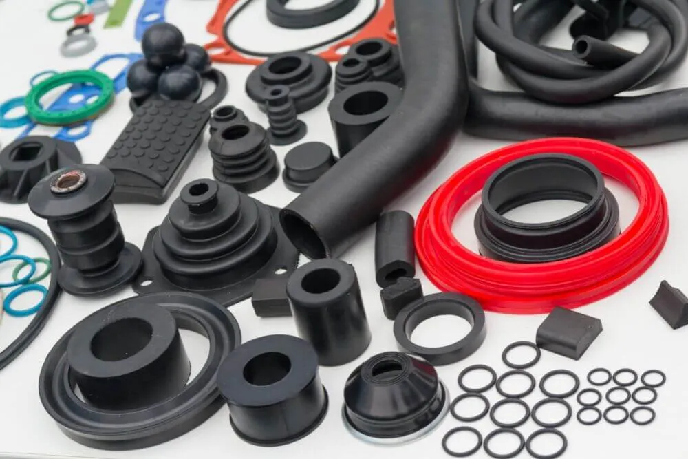 A group of plastic parts.