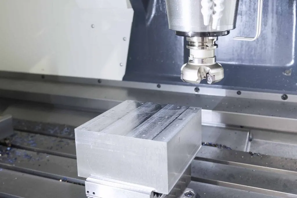 cnc face milling aluminium block