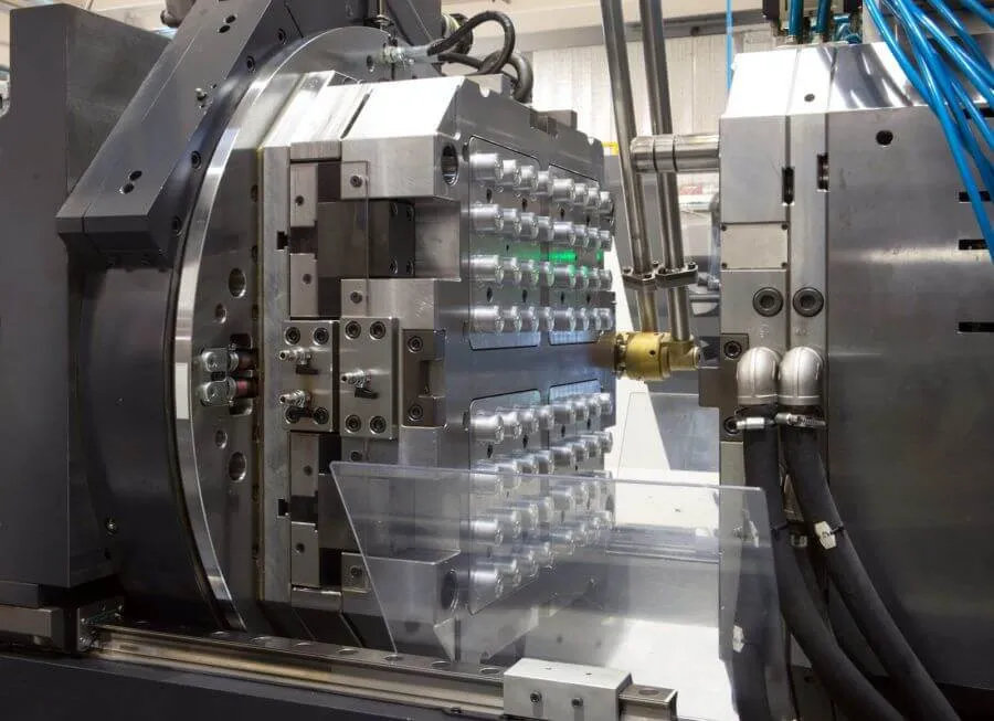 A large metal machine.