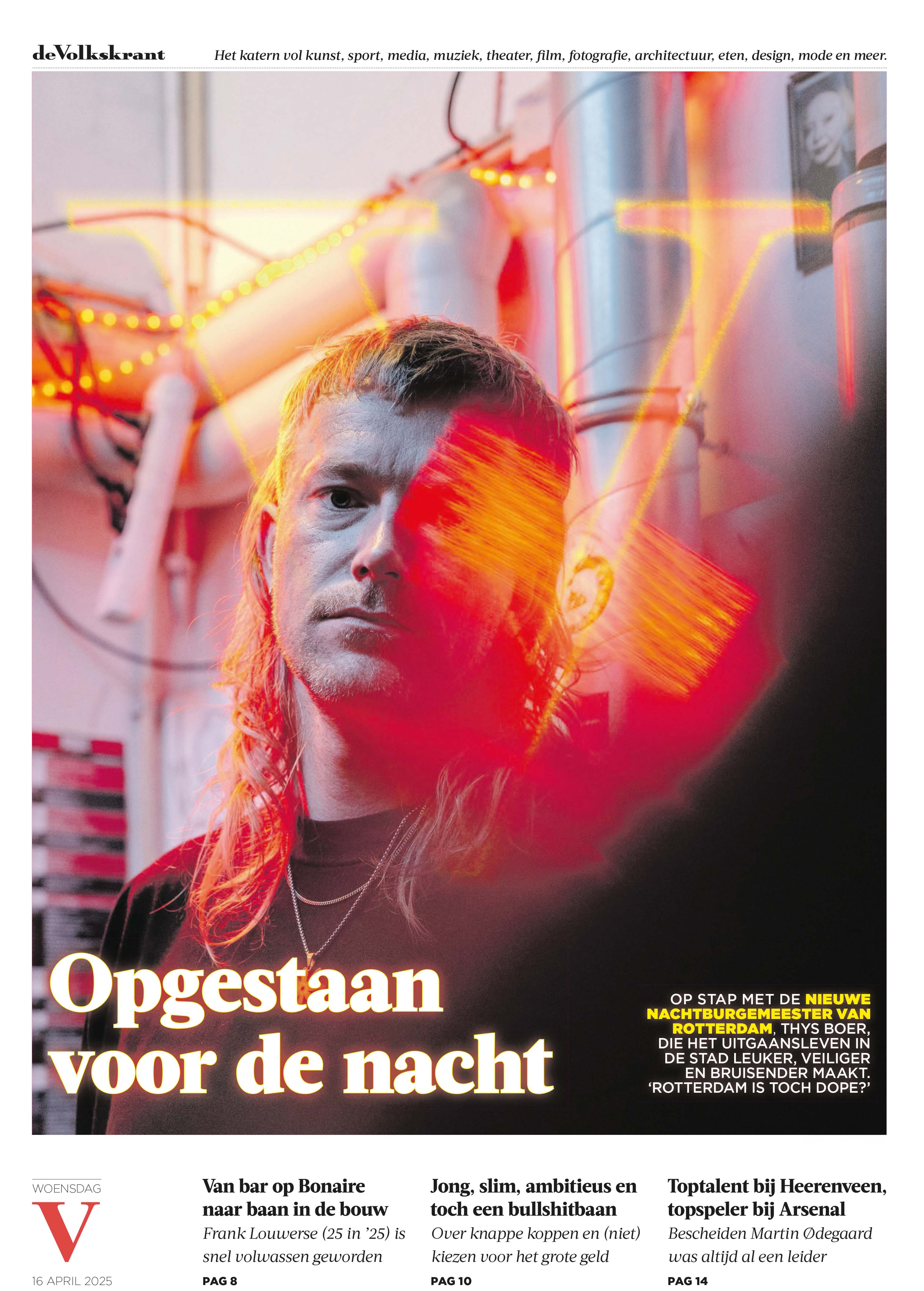 Thys Boer nachtburgemeester Rotterdam voor de Volkskrant