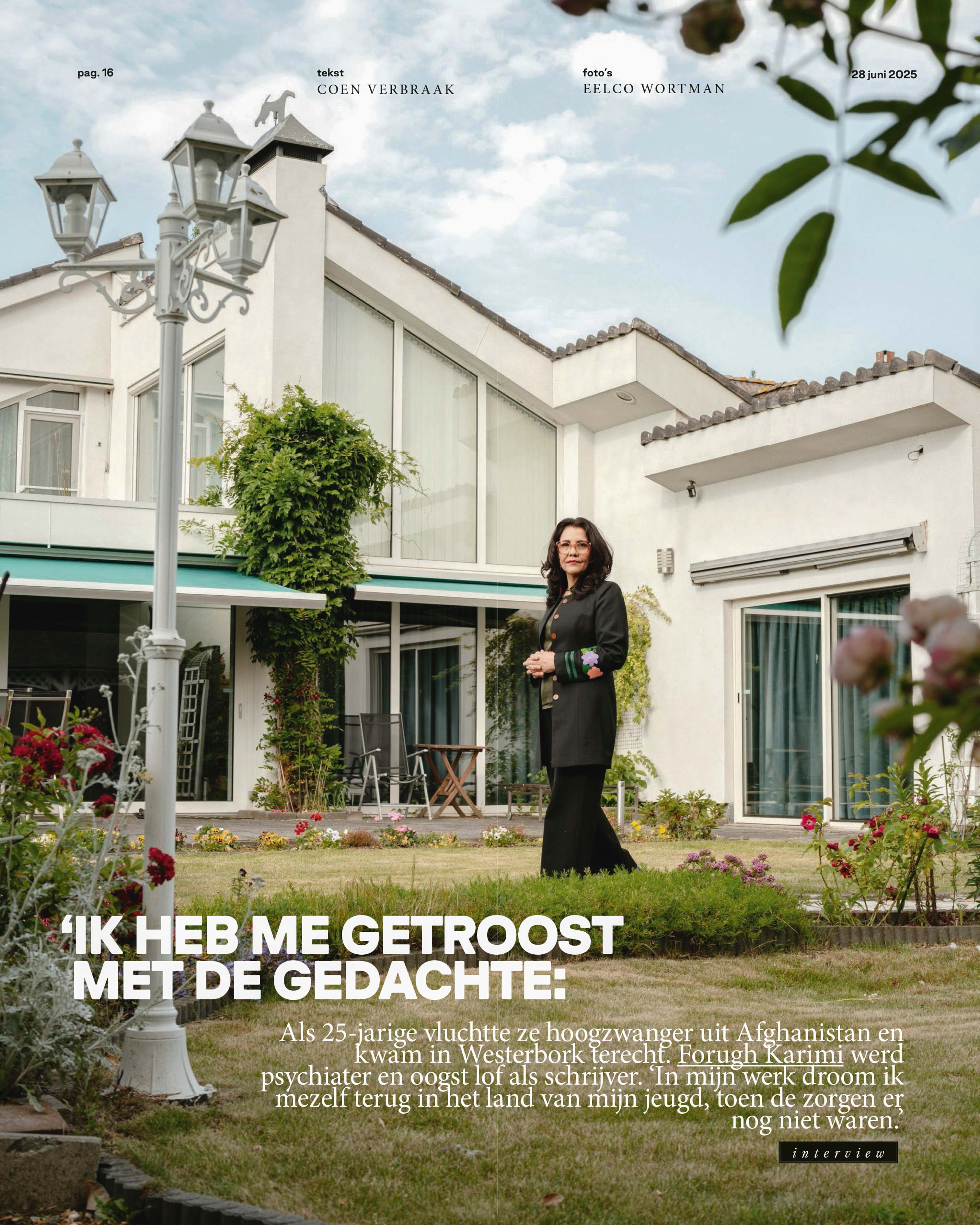 Forugh Karimi gevlucht uit Afghanistan voor Volkskrant magazine 