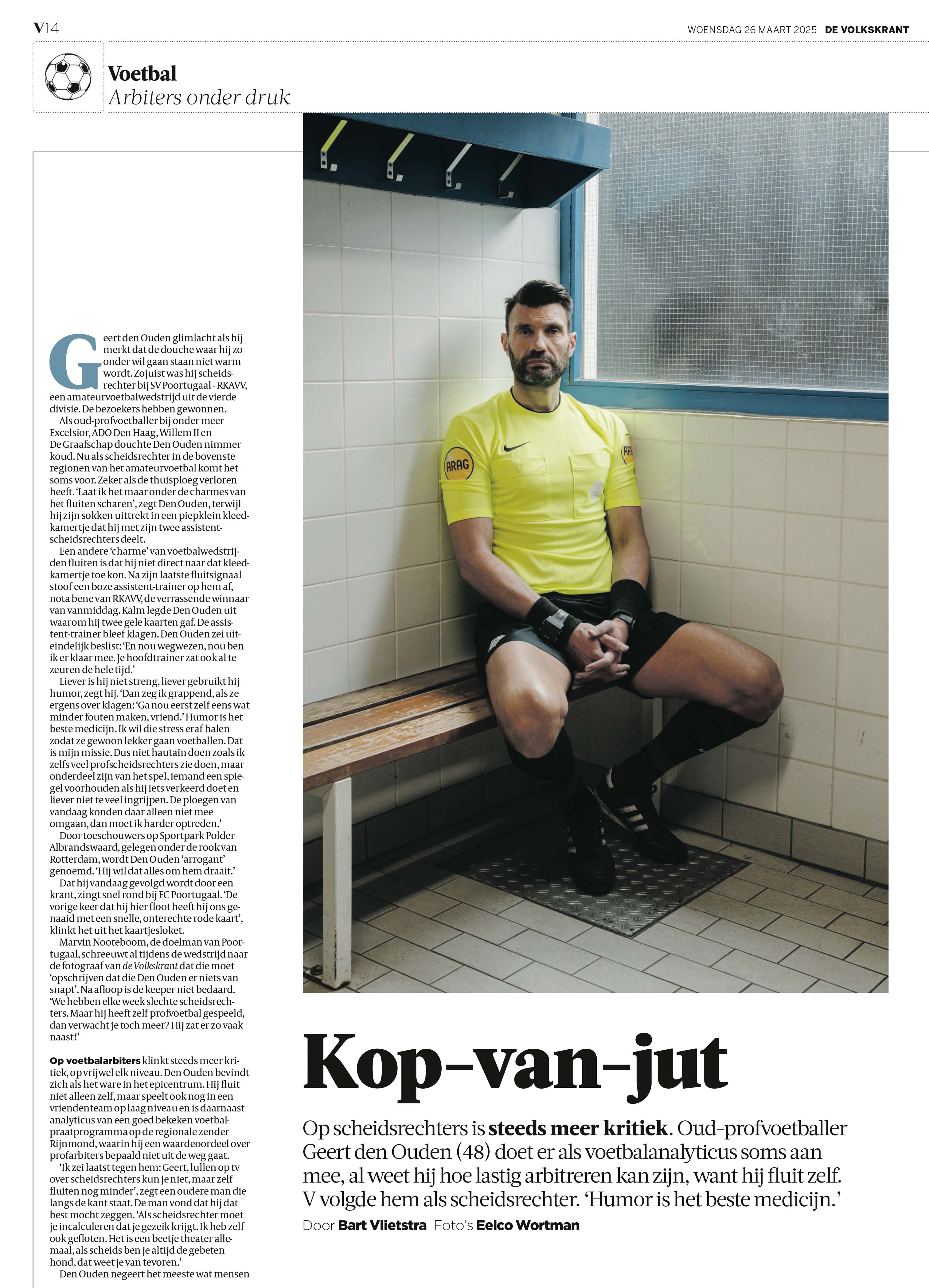 Geert den Ouden ex voetballer nu scheidsrechter ADO Den Haag