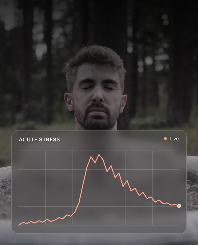 Ice bath with live stress trace