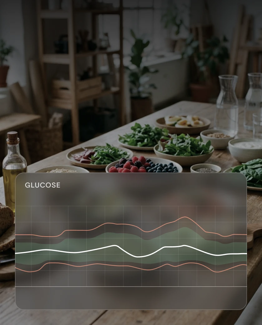 Glucose curve during the nutrition session