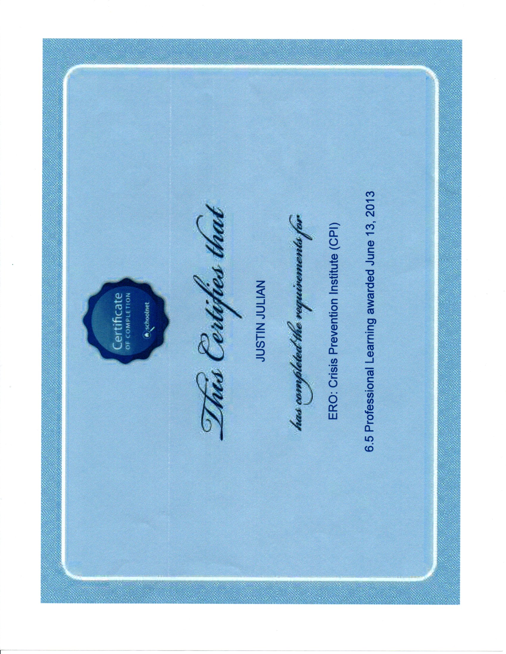 Certificate