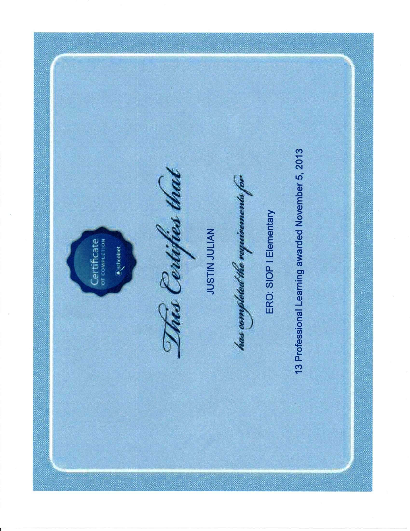 Certificate