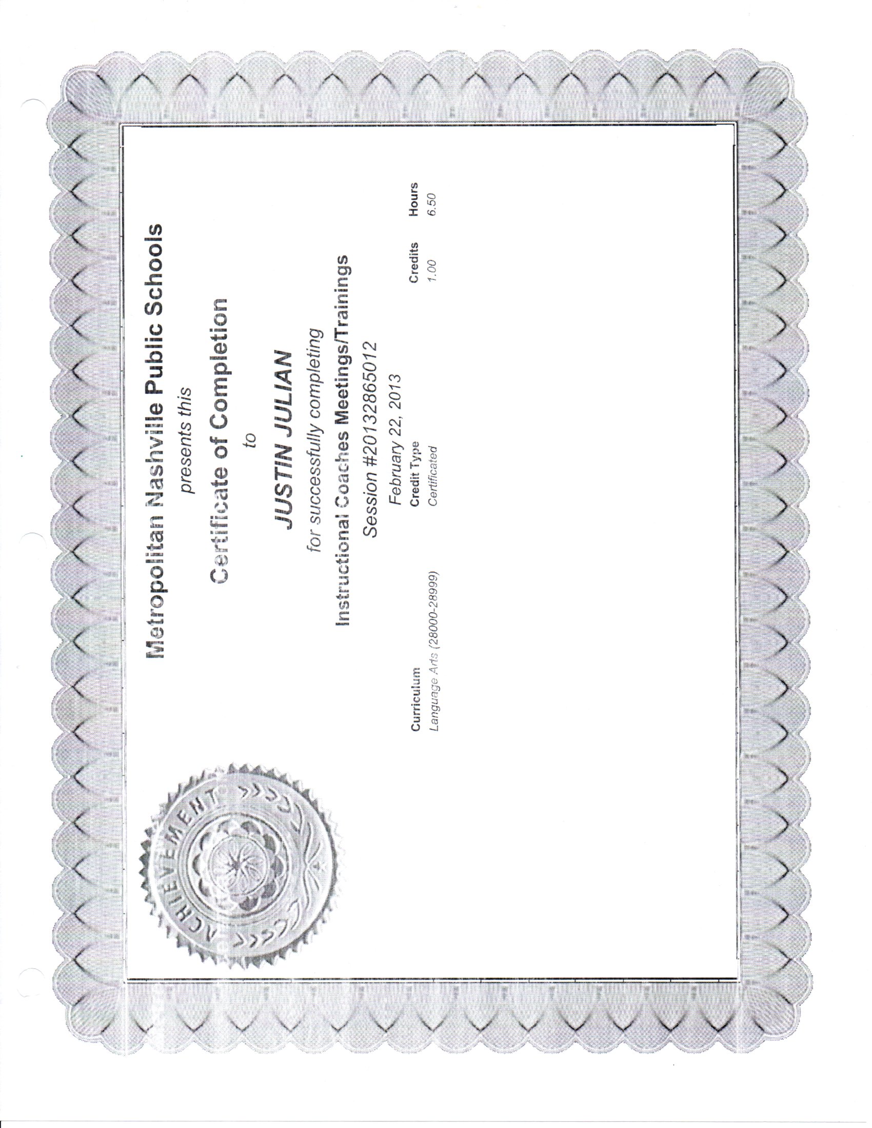Certificate