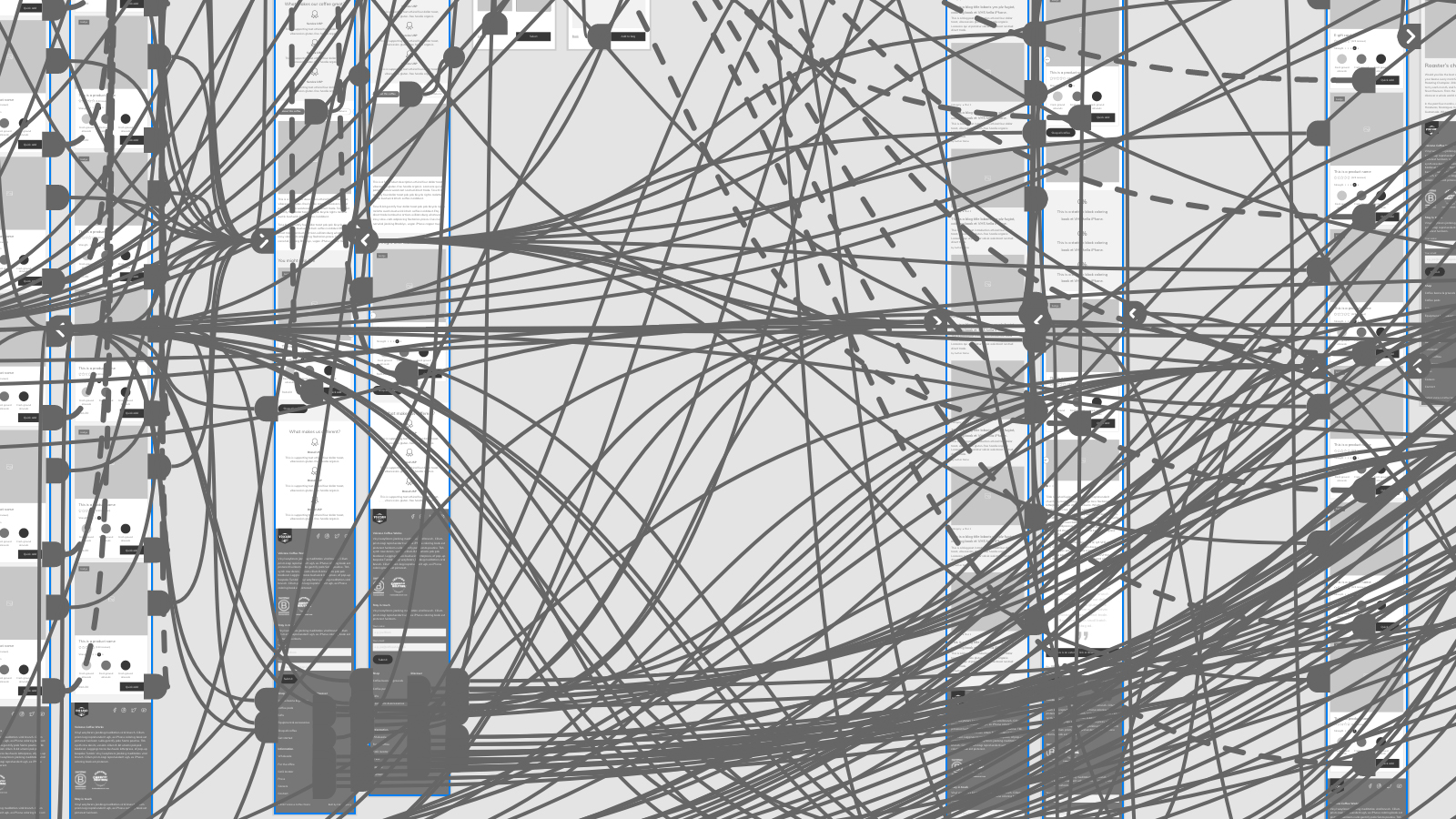 User interface and experience design mockups