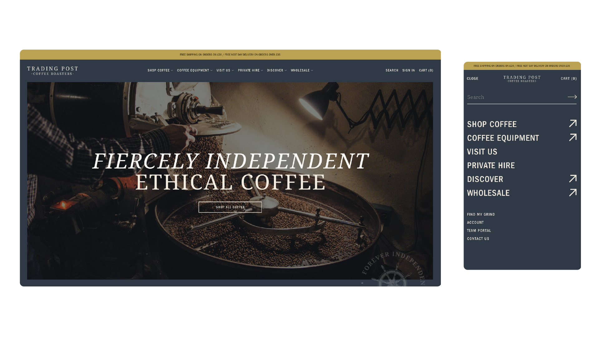 Screenshot of Cake Shopify theme design