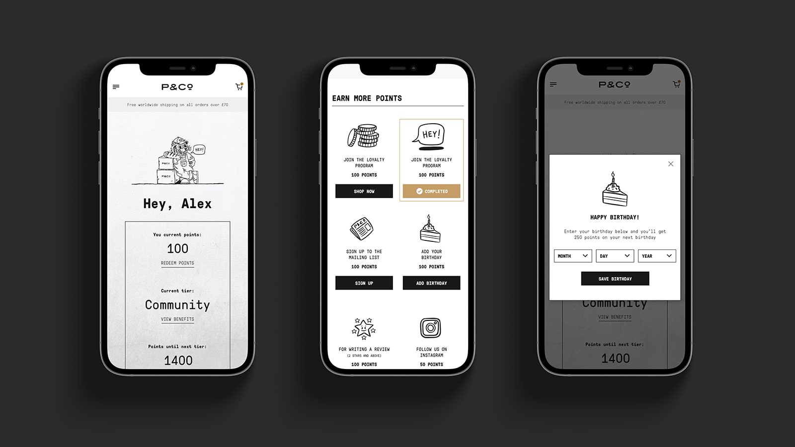 P&Co Loyalty program Design