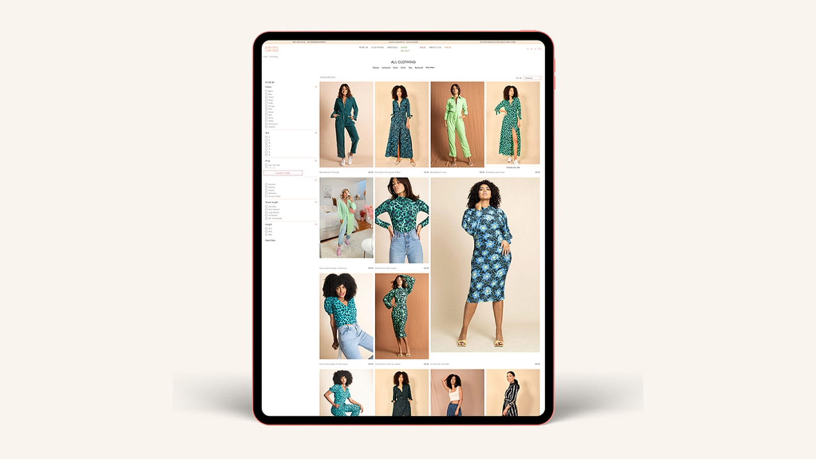 Dancing Leopard Shopify Website on a tablet
