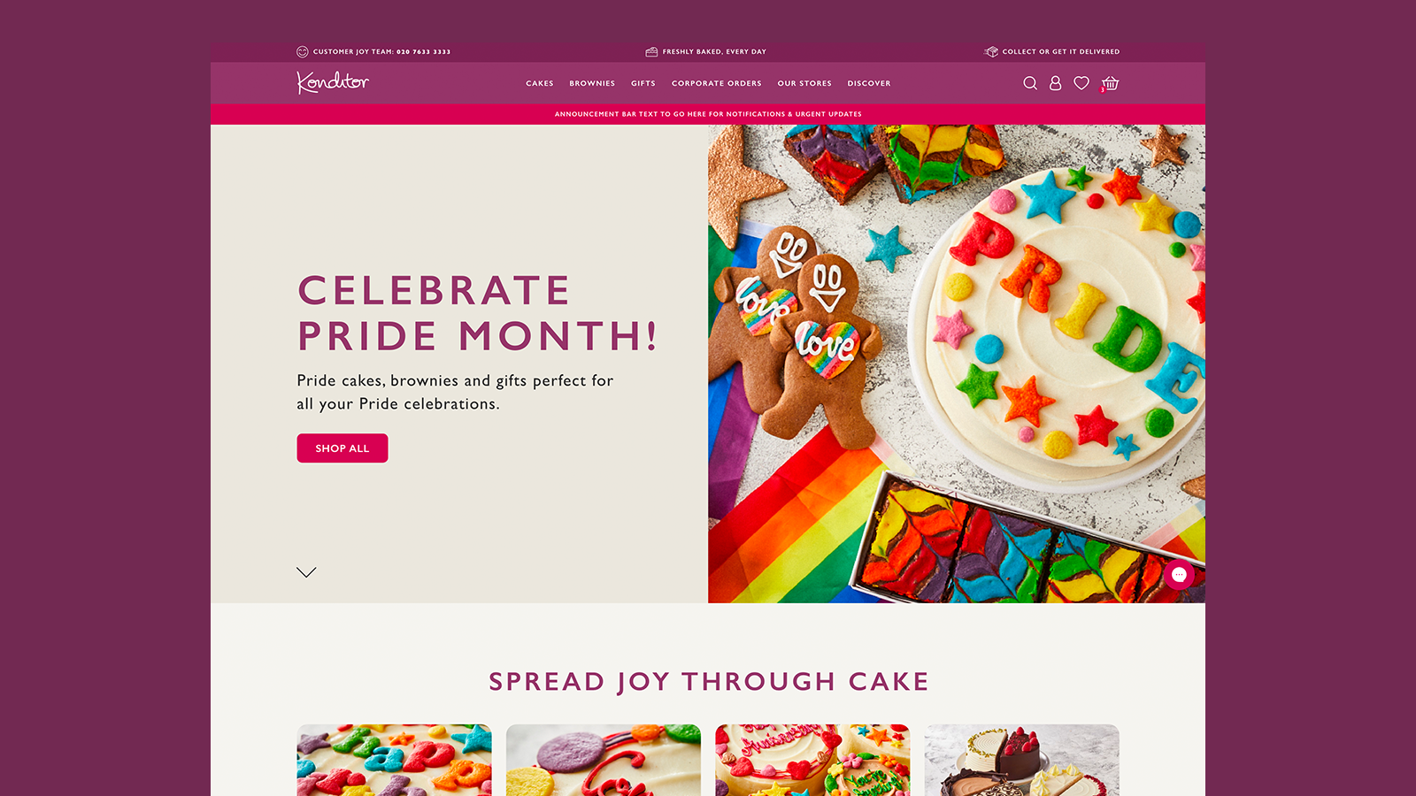 Konditor Shoify Website Design