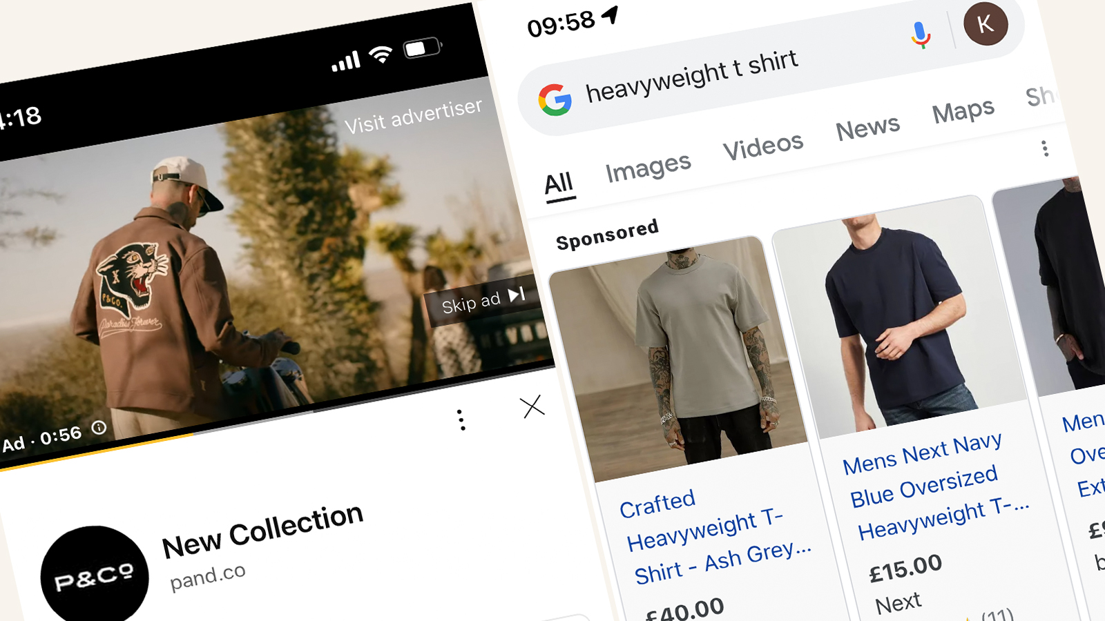 P&Co Google ads screenshots