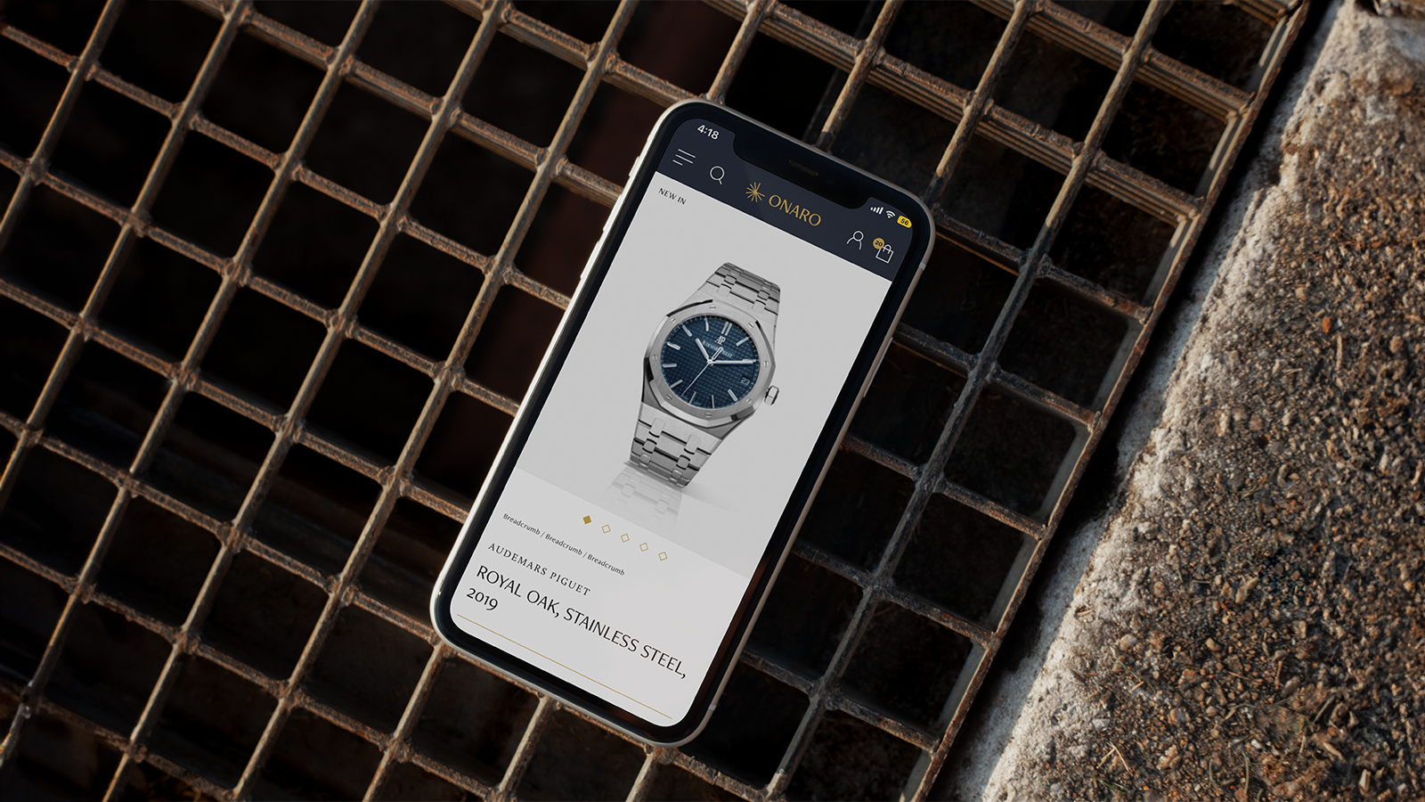 Onaro Shopify Website on a mobile phone