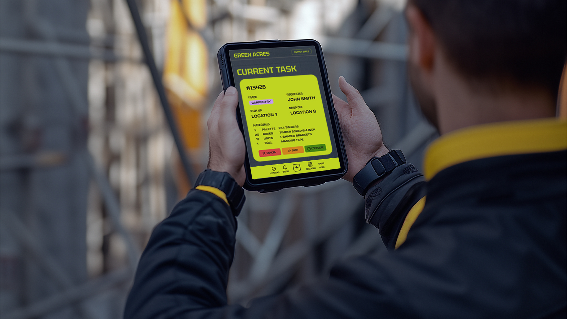 Site Oppo App on a Tablet