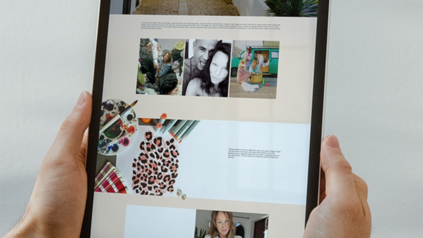 Dancing Leopard Shopify Website on a tablet