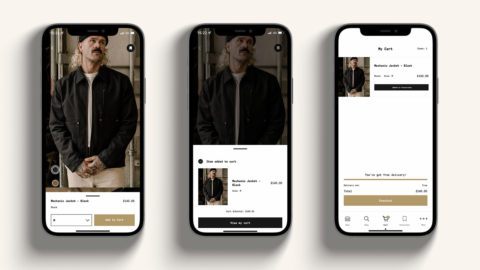 Shopify mobile app interface on a smartphone