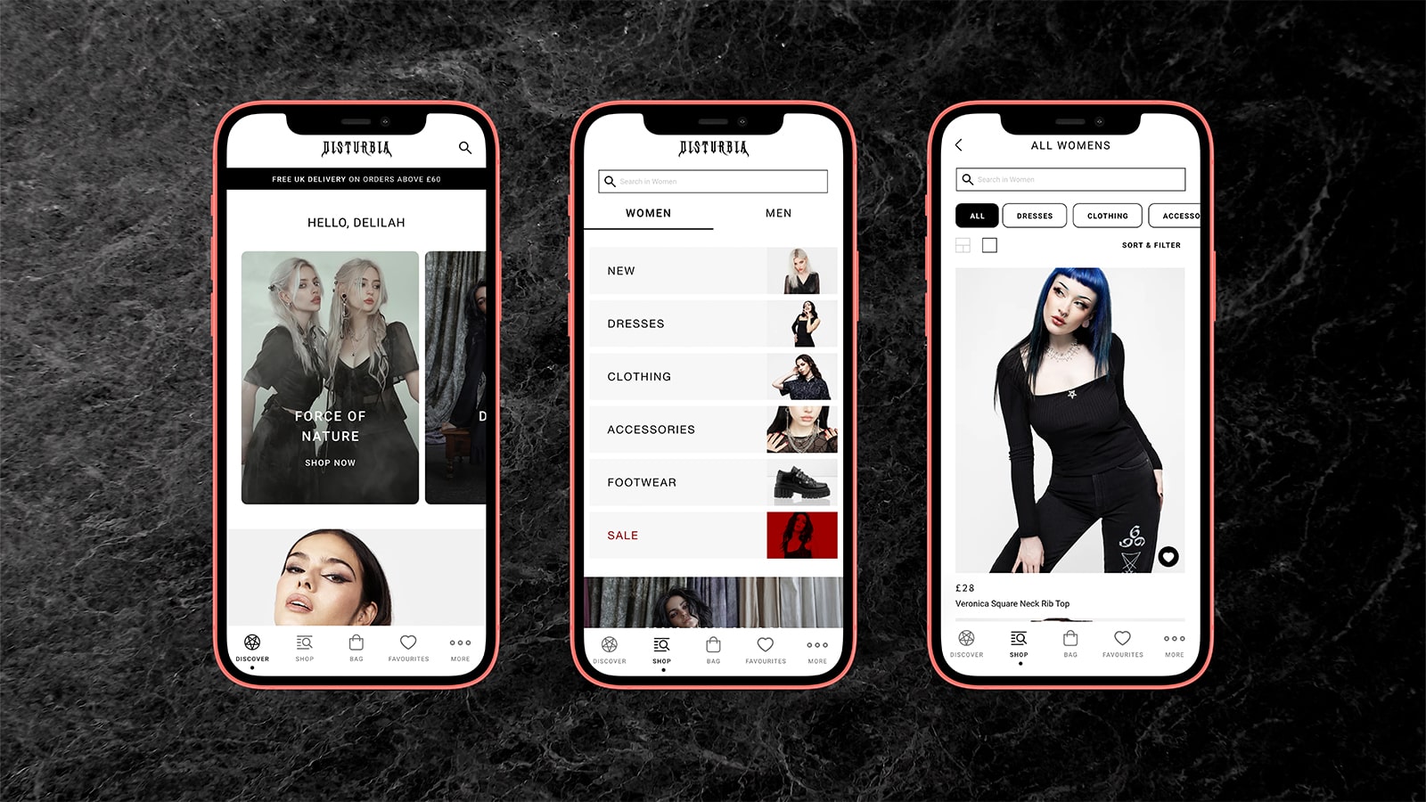Shopify mobile app interface on a smartphone