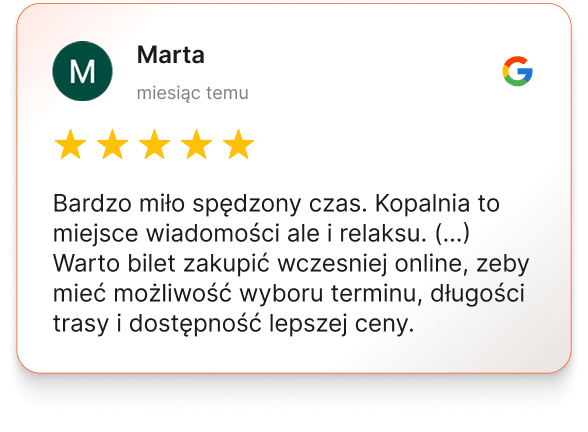 Opinia Kopalnia Soli Bochnia na Google Maps