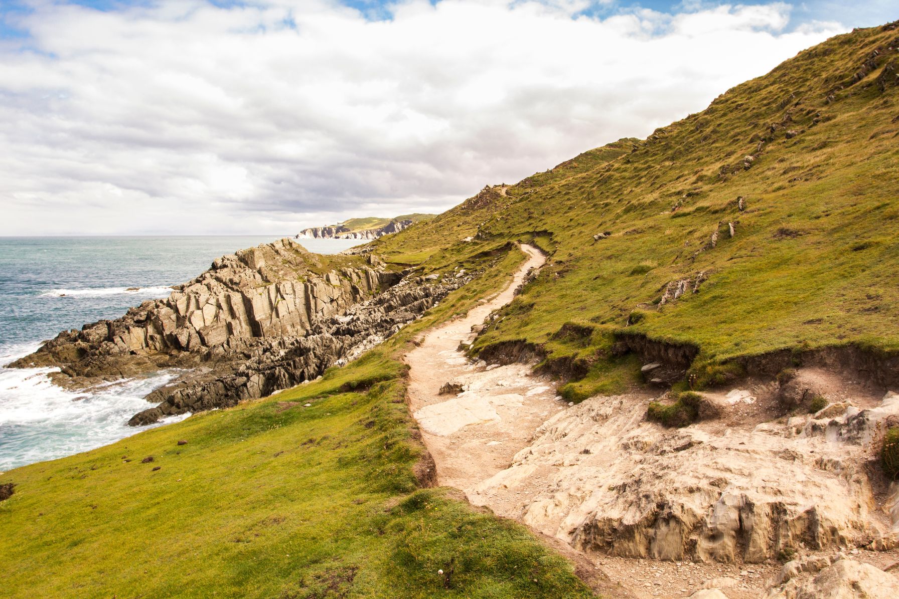 View of Morte Point on a sunny day
