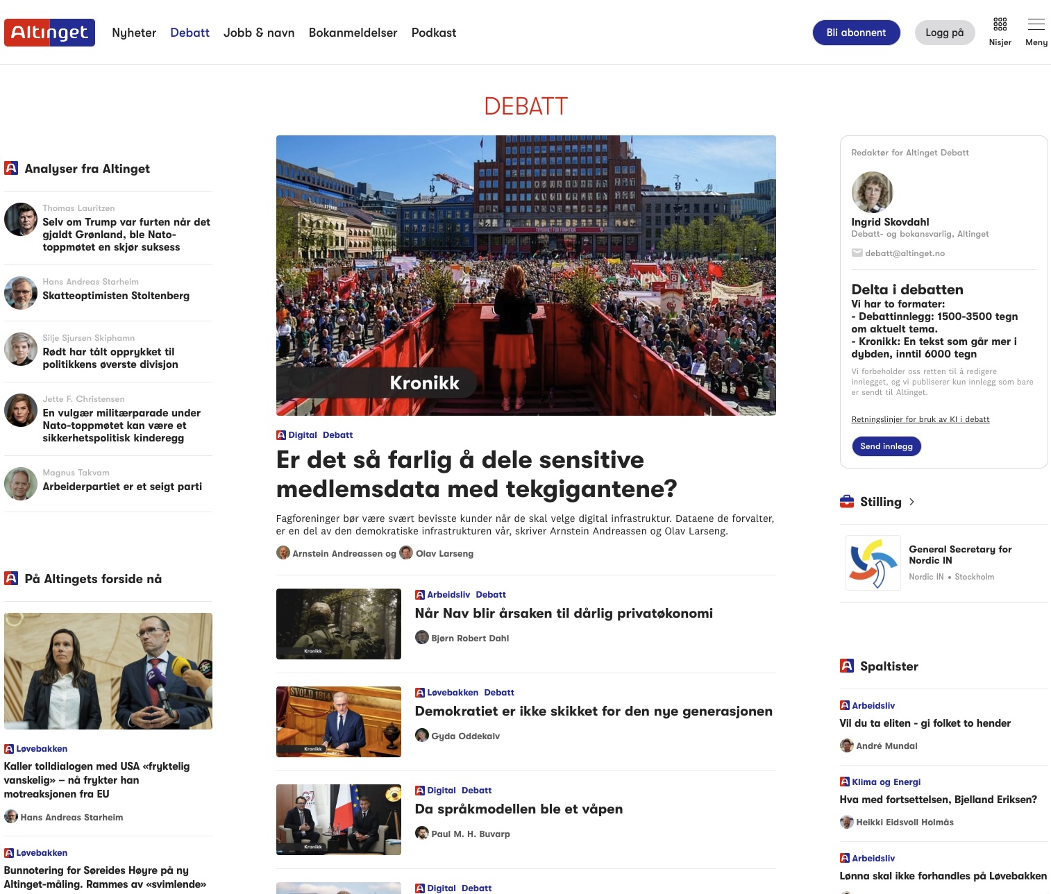 Er det så farlig å dele sensitive medlemsdata med tekgigantene?