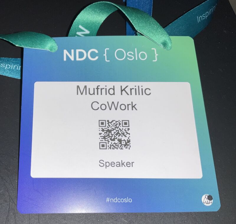 Mufrid Krilics NDC Oslo-speakerkort