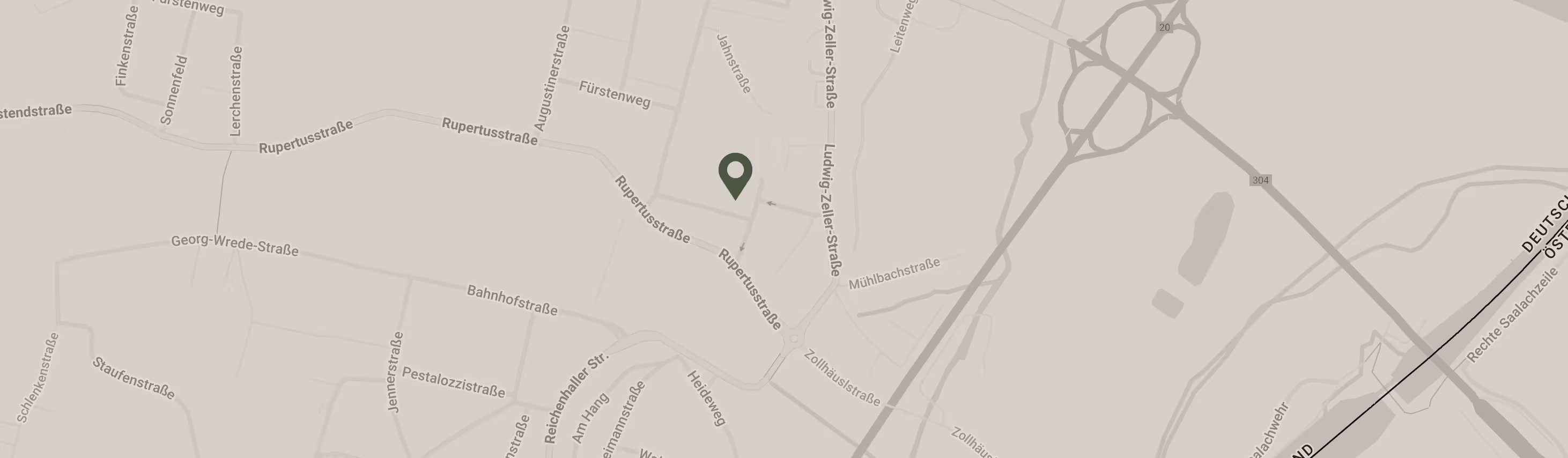 Karte zeigt den Standort an der Rupertusstraße nahe Ludwig-Zeller-Straße in einer Gegend mit mehreren Straßen und Autobahnanschlüssen.