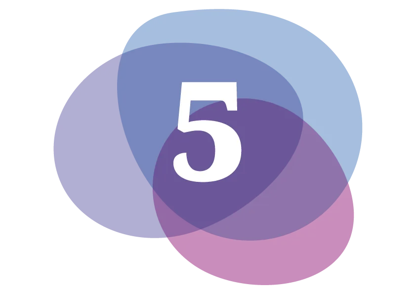 Nummer 5 - farbig wie das Logo