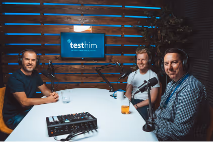 An image of the Testhim Podcast Studio