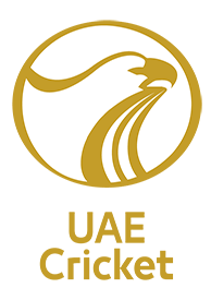 Stylized white falcon head in gold circle, symbolic UAE emblem.