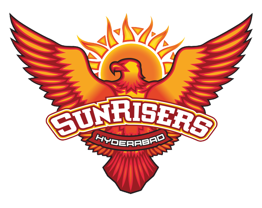Sunrisers Hyderabad cricket team logo with an eagle and rising sun behind it.