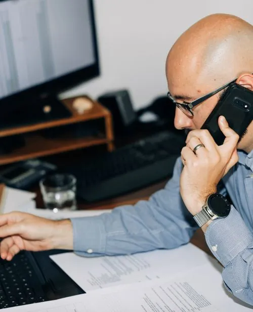 Person holding phone