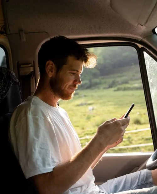 Person holding phone