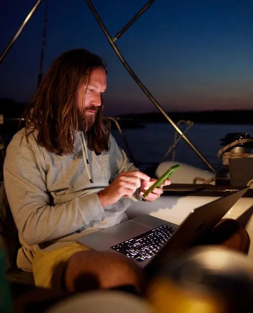 Person holding phone