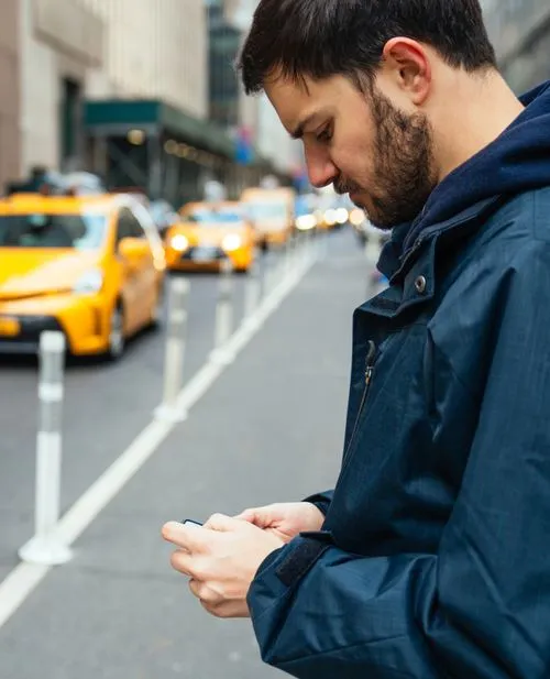 Person holding phone
