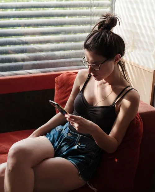 Person holding phone