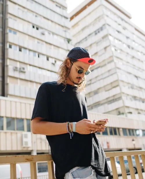 Person holding phone