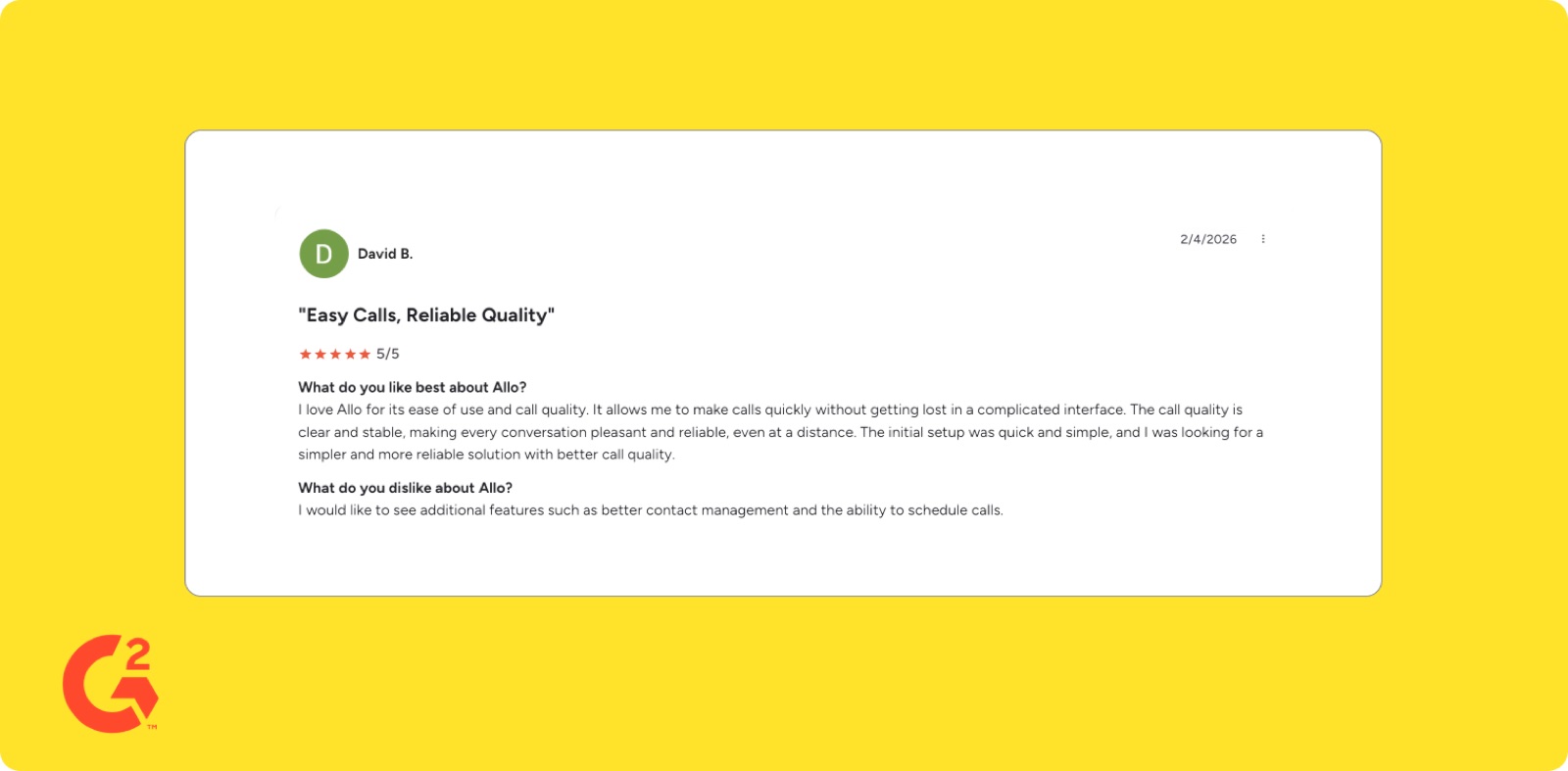 Allo customer reviews