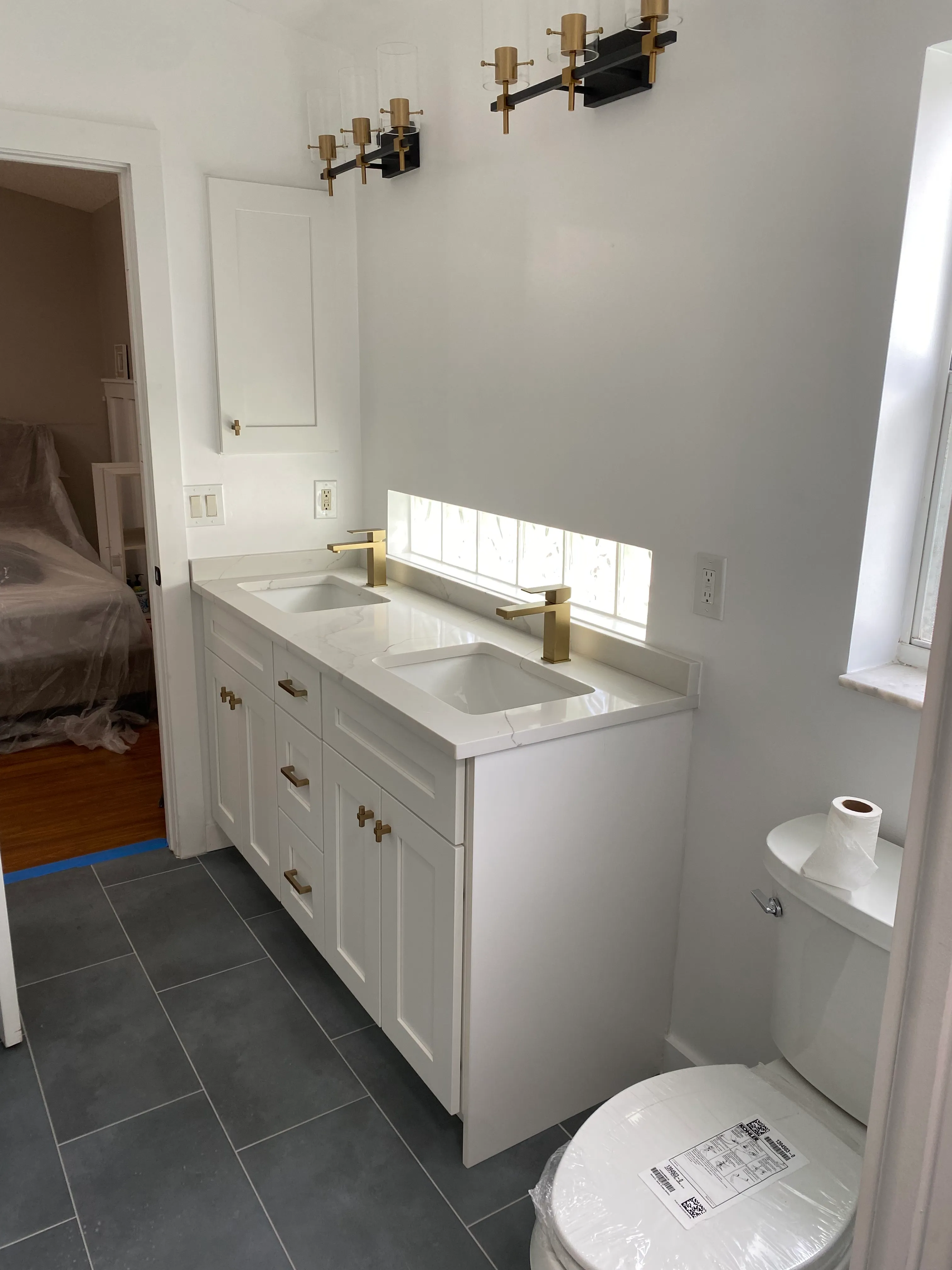 a finished bathroom remodel by Smartbath Company