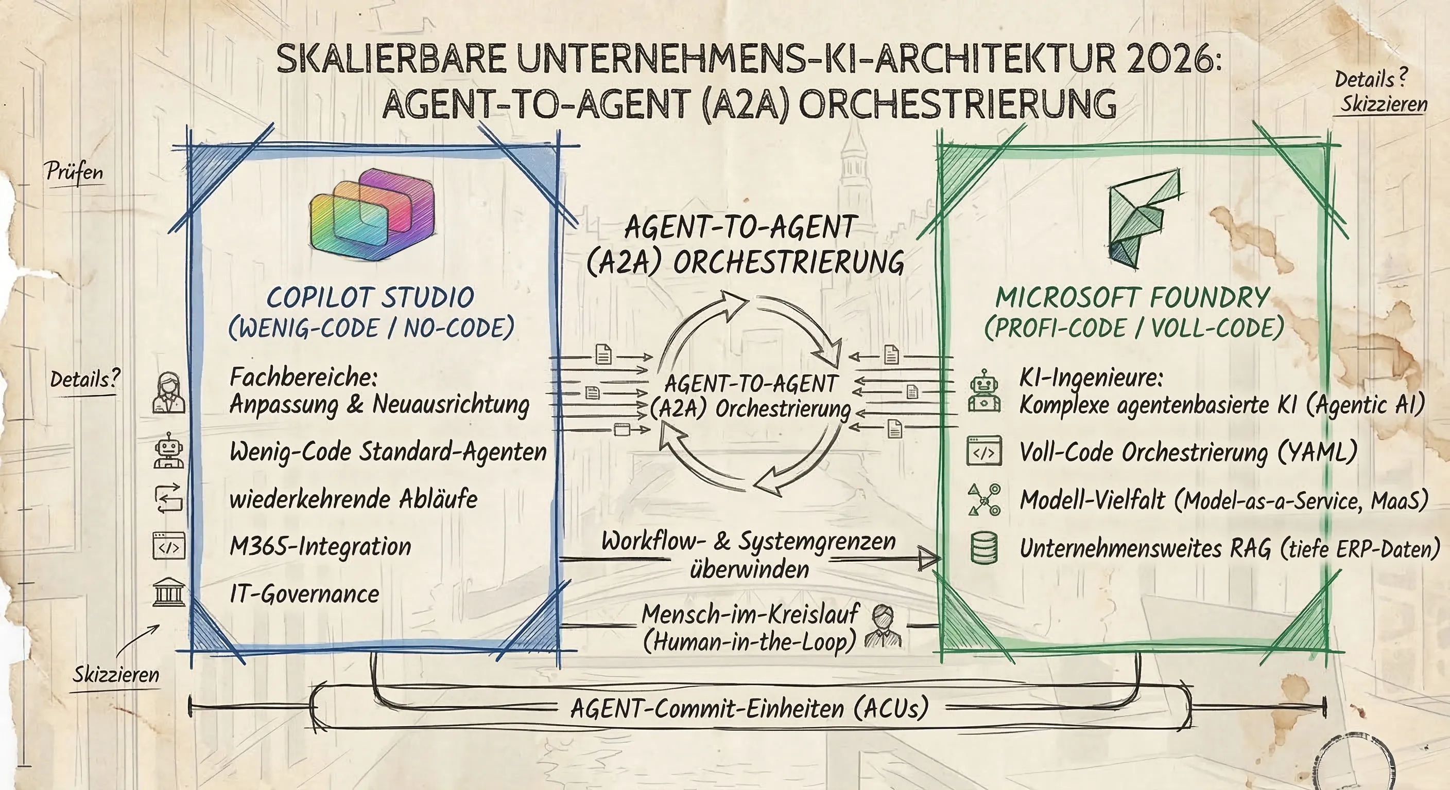 Skalierbare KI-Architektur 2026 mit Microsoft Copilot Studio, Foundry und Power Platform im Überblick