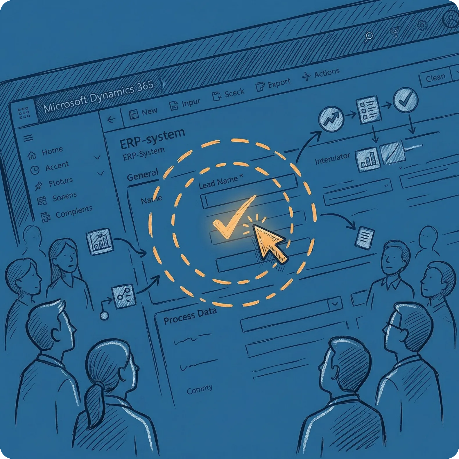 System-Adoption-Rate Dashboard zeigt Nutzungstiefe von Microsoft Dynamics 365 nach ERP-Einführung
