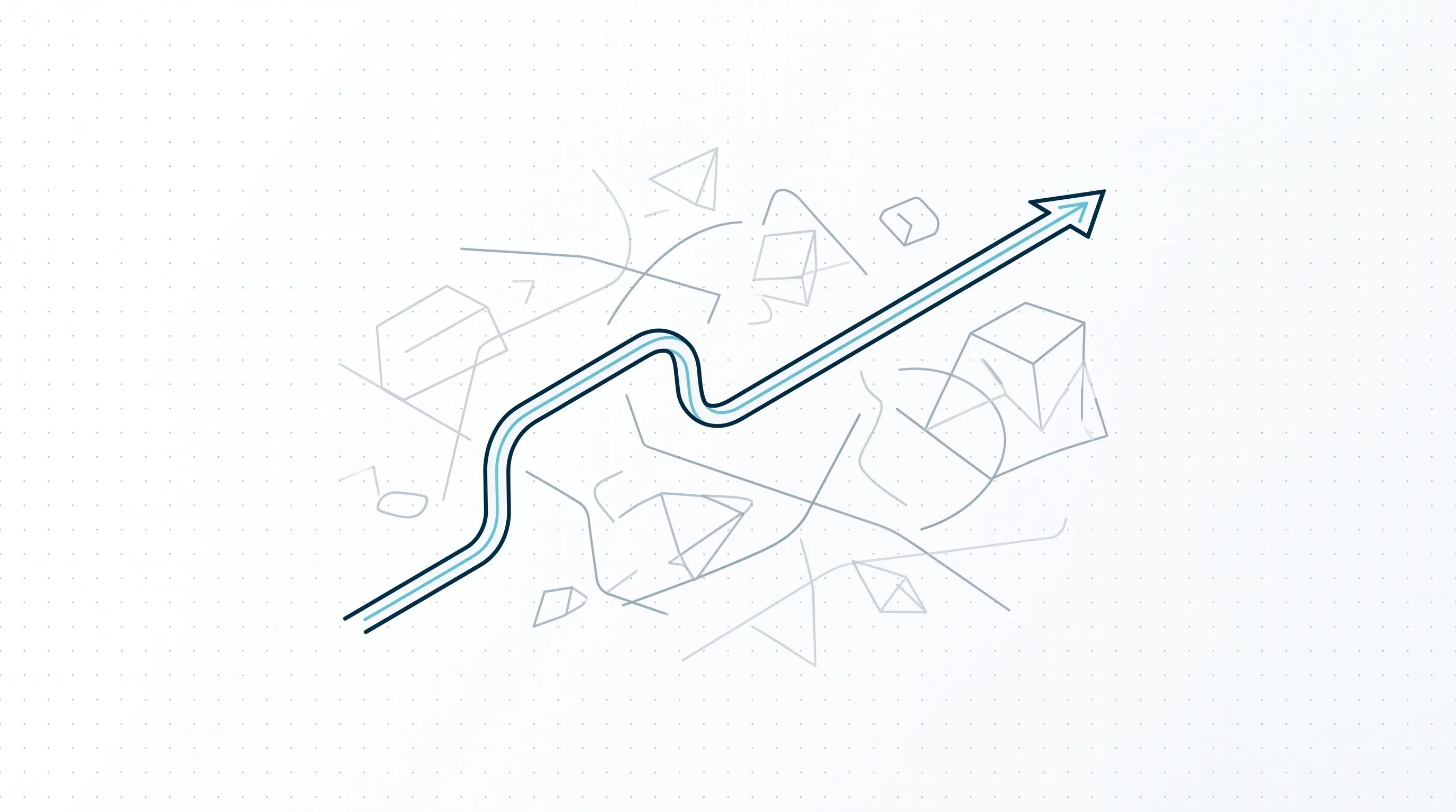 Das Motiv symbolisiert ein digitales Daten-Cockpit, das als messbarer Kompass pragmatisch durch den Change-Prozess führt.