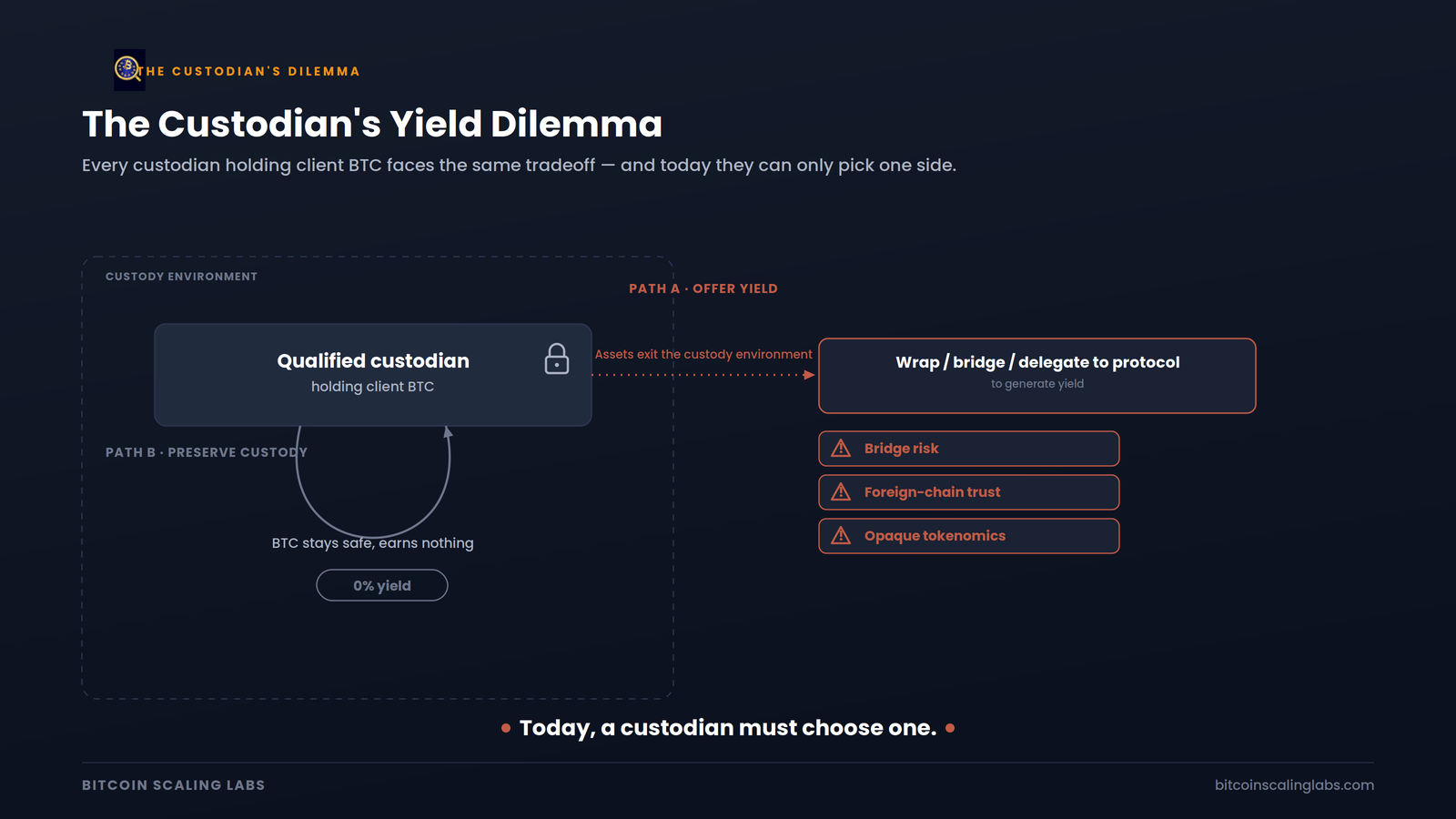 The custodian's yield dilemma infographic