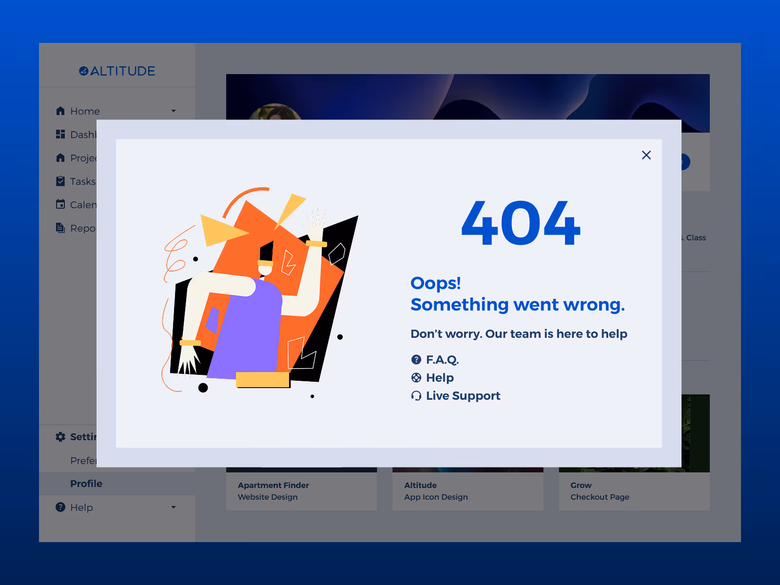 008 404 Page - Dribbble Shot
