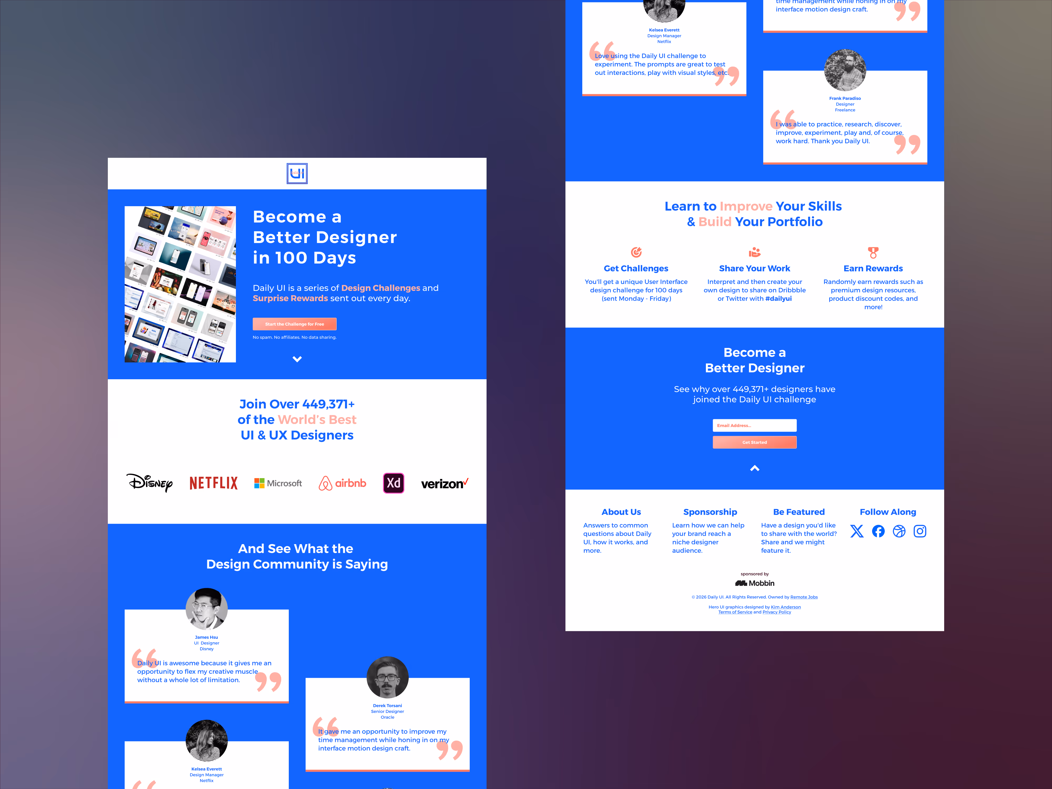 100 Redesign Daily UI Landing Page - Dribbble Shot